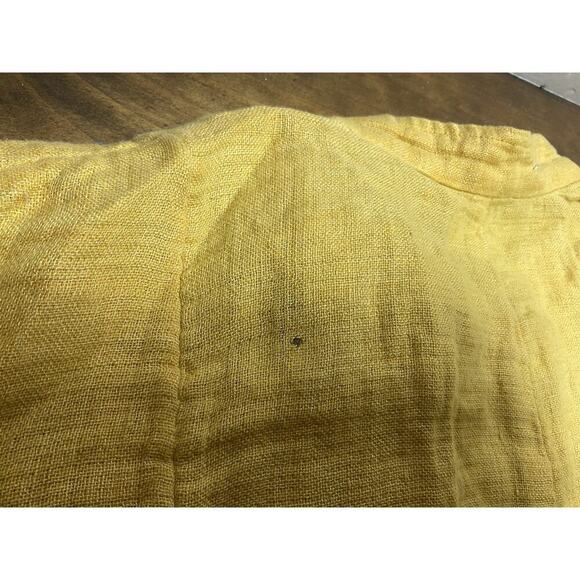 Eileen Fisher Jacket Mustard Marigold Yellow Womens Linen Utility Lightweight XL - Picture 11 of 11